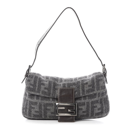 Fendi Wool Zucca Baguette Grey 1 of 10