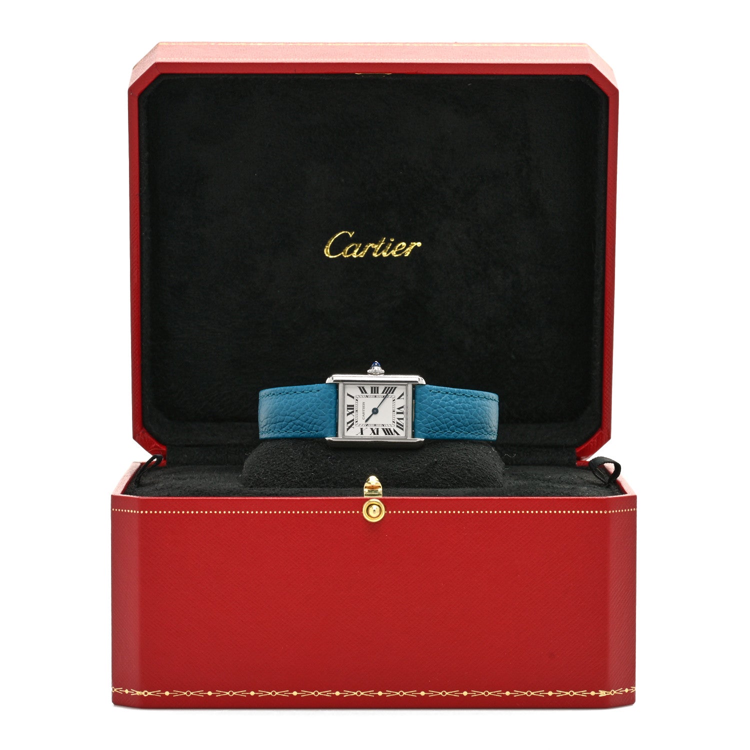 Cartier Stainless Steel Calfskin 22mm Tank Must Quartz Watch 6 of 6