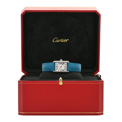Cartier Stainless Steel Calfskin 22mm Tank Must Quartz Watch 6 of 6