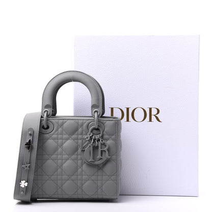 Christian Dior Ultra Matte Calfskin Cannage Small My ABCDior Lady Dior Gray 9 of 9