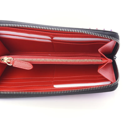 Christian Louboutin Patent Scarabe Spikes Panettone Zip Around Wallet Rose Digitale 5 of 9
