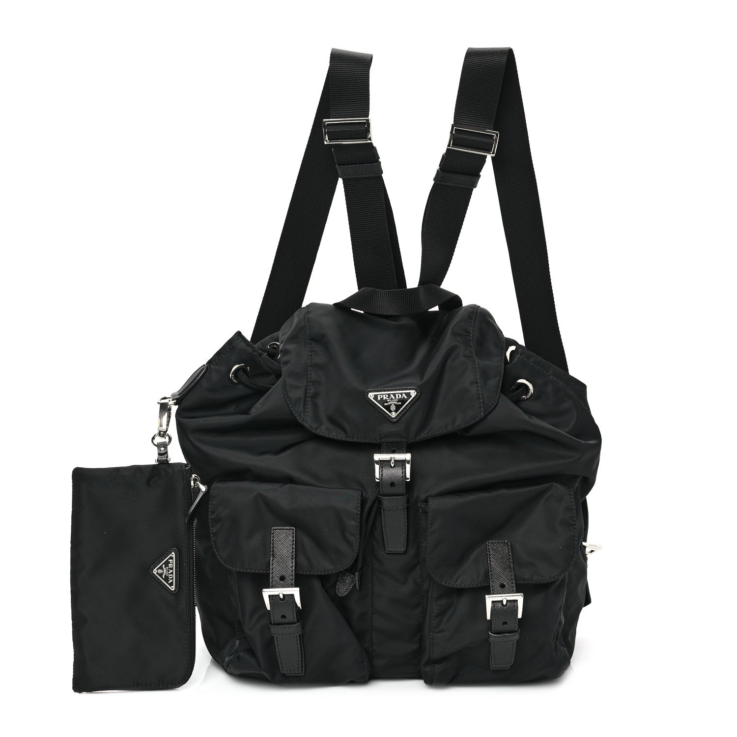 Prada Re-Nylon Saffiano Medium Backpack Black 1 of 9