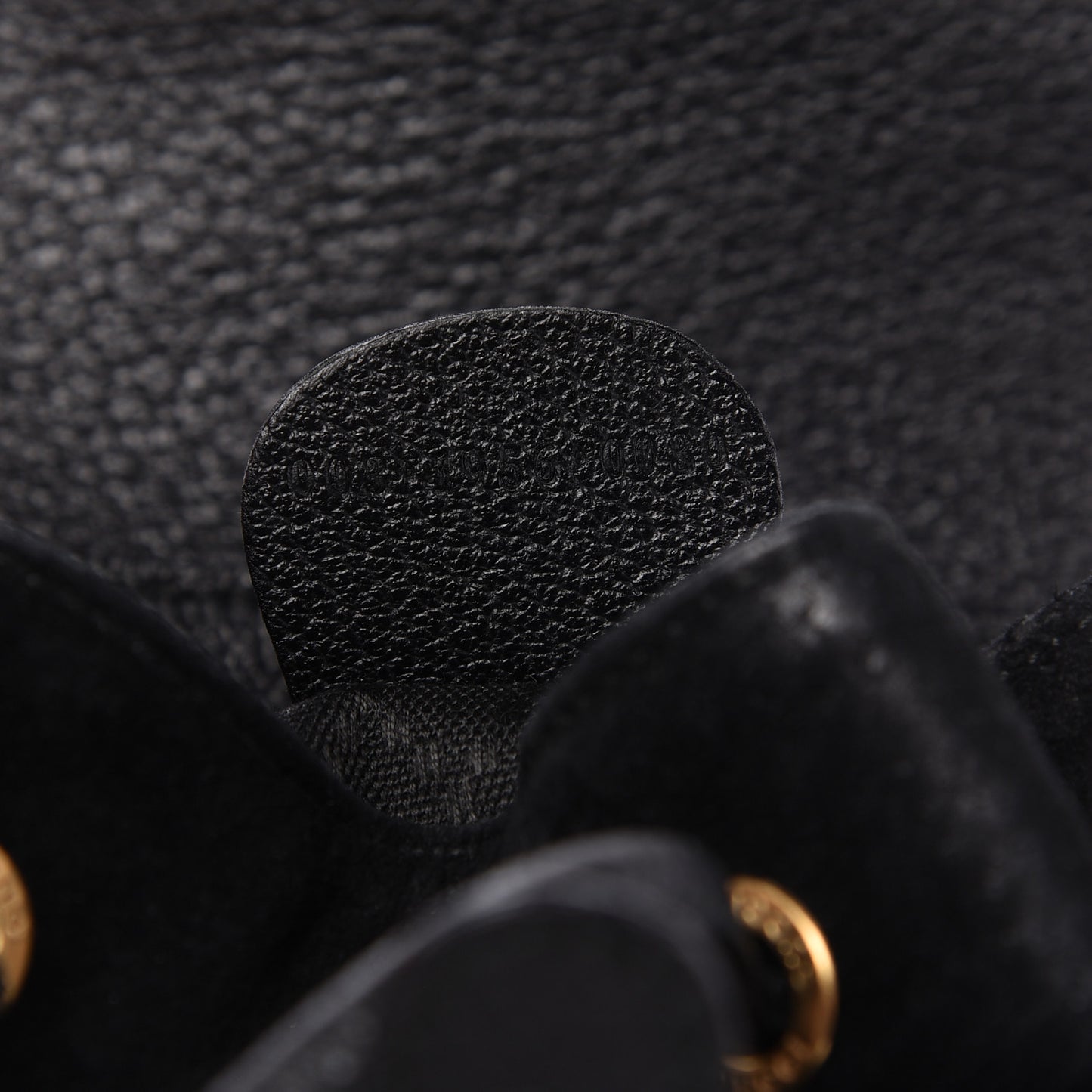 Calfskin Suede Bamboo Backpack Black