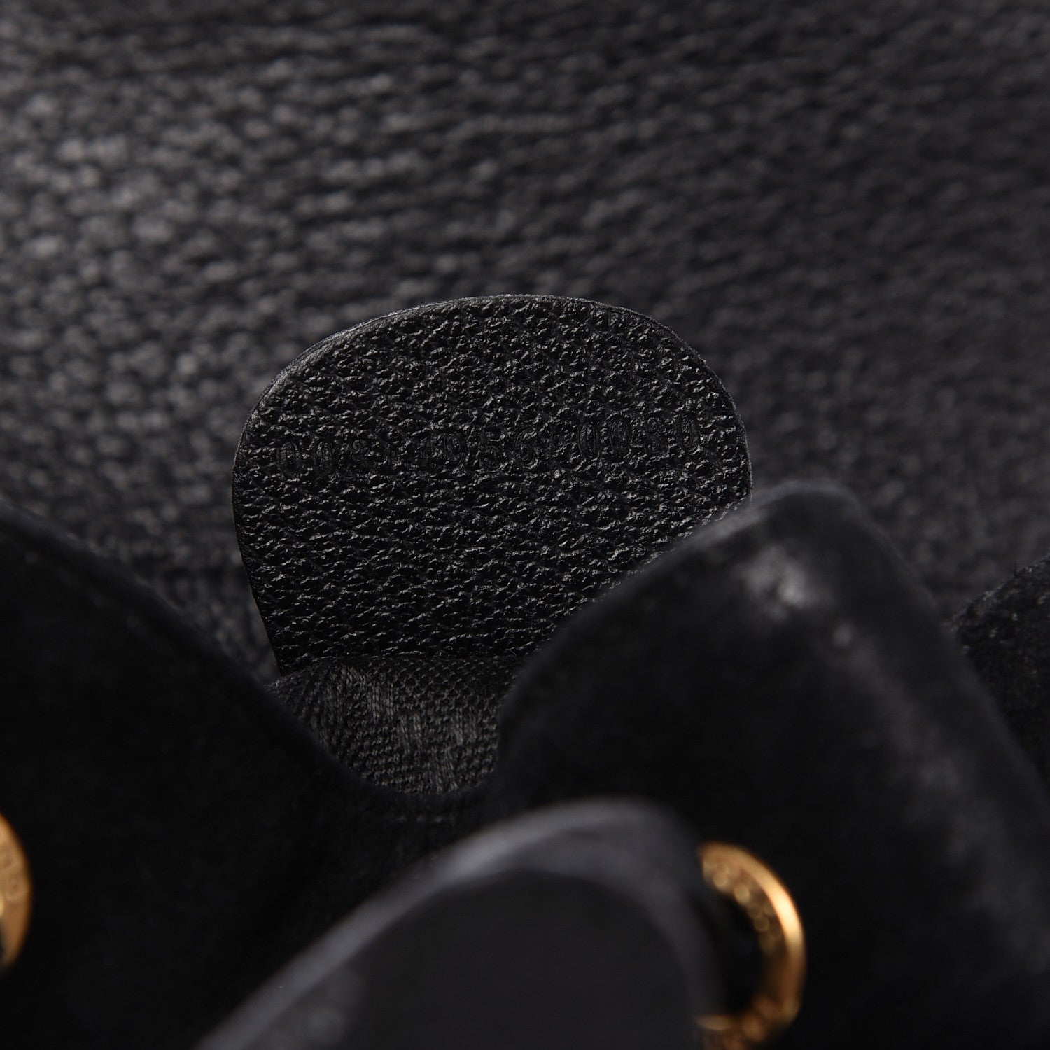 Gucci Calfskin Suede Bamboo Backpack Black 9 of 9
