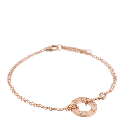 Cartier 18K Pink Gold Diamond LOVE Bracelet 1 of 3