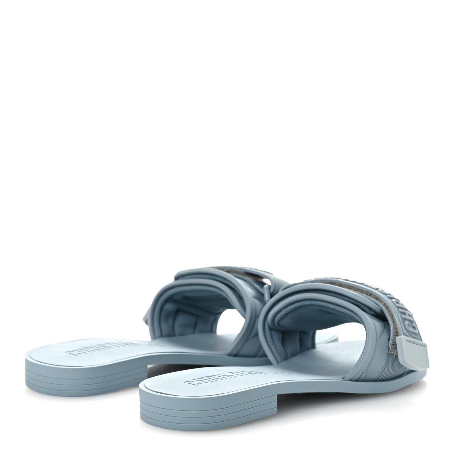Christian Dior Rubber Macrocannage Dio(r)evolution Slide Sandals 36 Bracing Blue 5 of 11