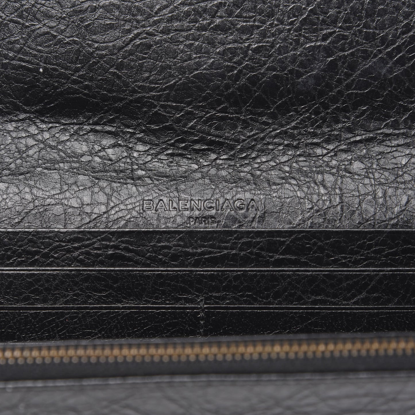 Agneau Classic Hardware Money Wallet Black