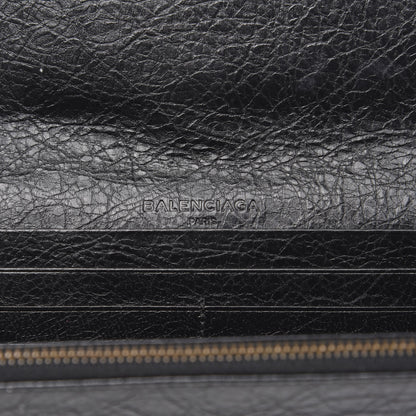 Balenciaga Agneau Classic Hardware Money Wallet Black 5 of 5