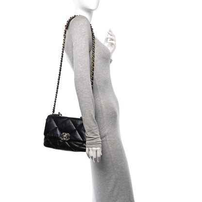 Chanel Lambskin Quilted Medium Chanel 19 Flap Black 2 of 11
