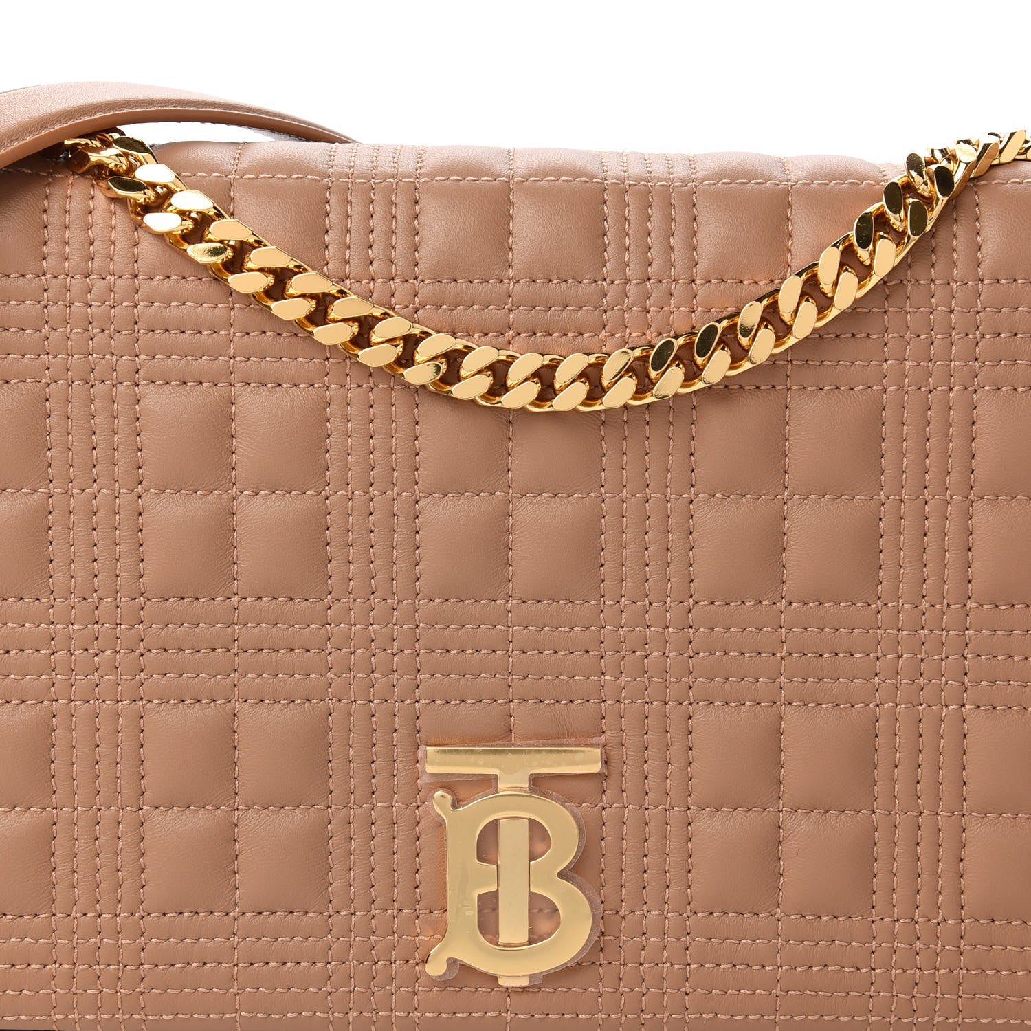 Burberry Lambskin Quilted Medium Lola Bag Camel 10 of 10
