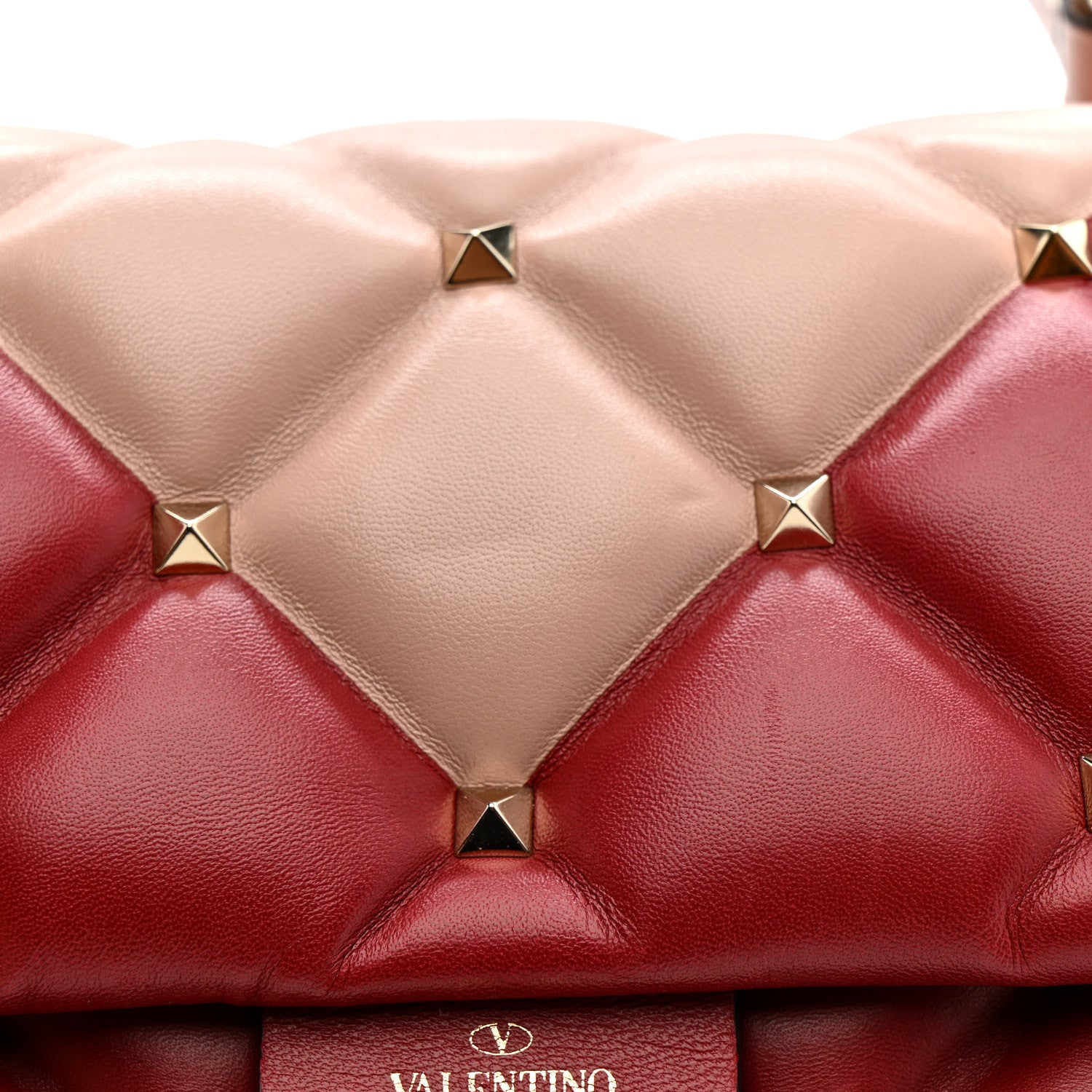 Valentino Garavani Nappa Medium Candystud Top Handle Bag Poudre
