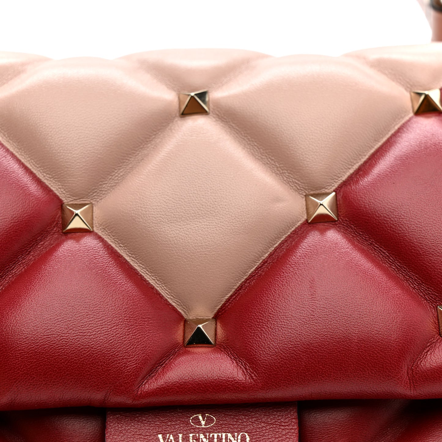 Nappa Medium Candystud Top Handle Bag Poudre Rubino