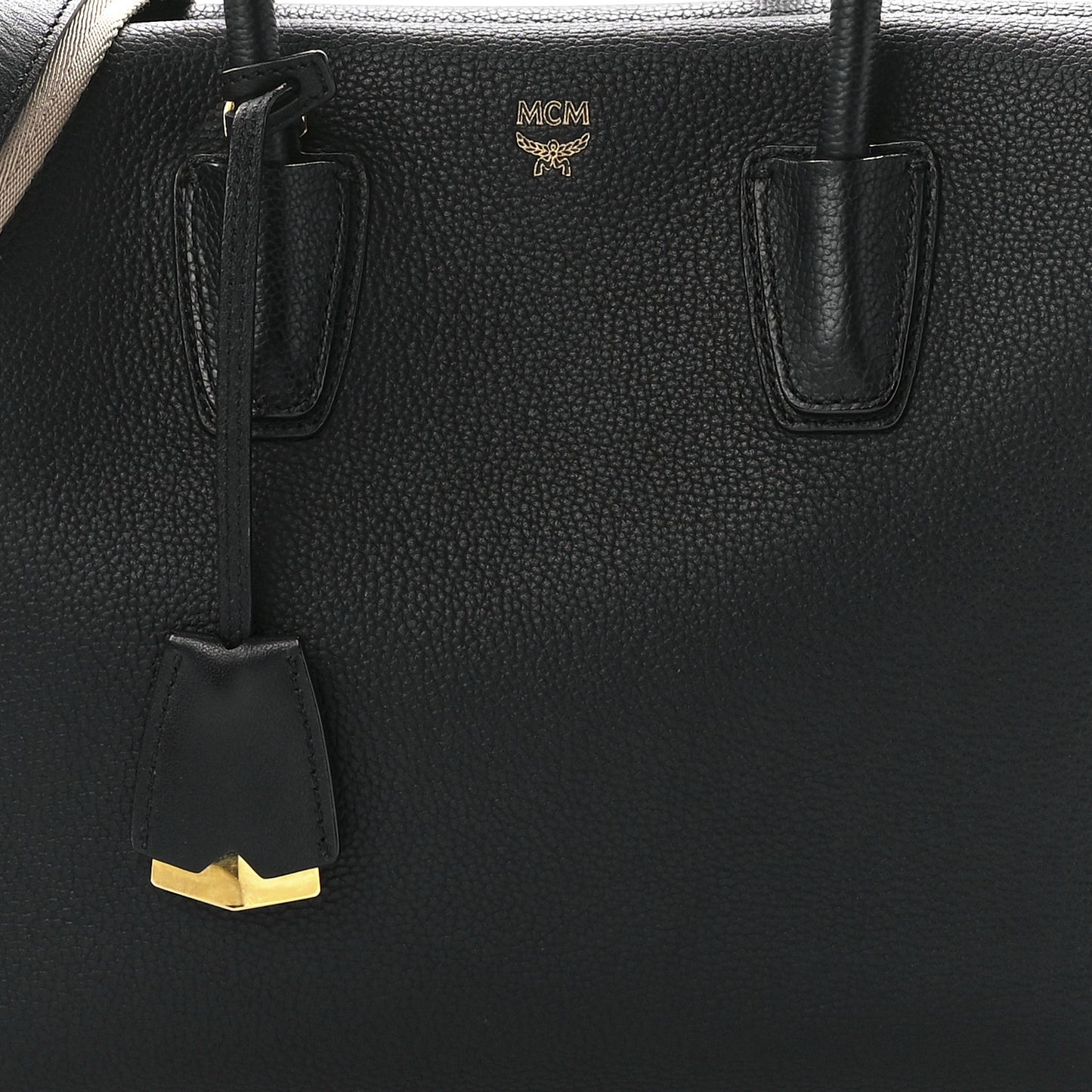 Grained Calfskin Medium Milla Tote Black