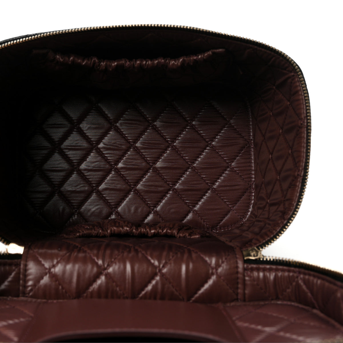 Caviar Quilted Large Vanity Pouch Black