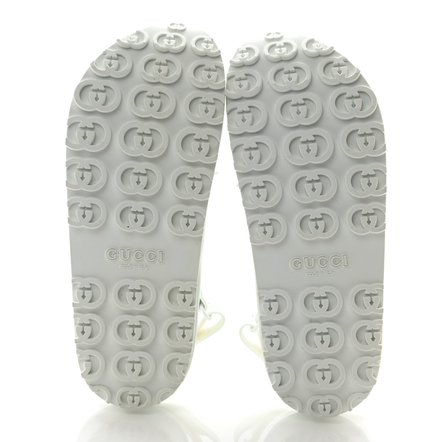 Gucci Soft Rubber Horsebit Touch Womens Strapped Sandals 38 Great White 5 of 10
