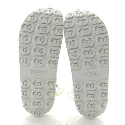 Gucci Soft Rubber Horsebit Touch Womens Strapped Sandals 38 Great White 5 of 10