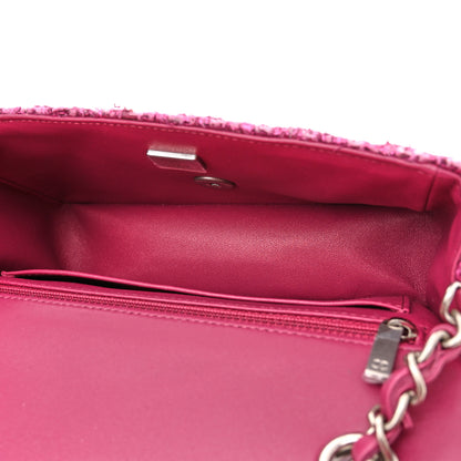 Chanel Metallic Tweed Quilted Mini Rectangular Flap Pink 5 of 13