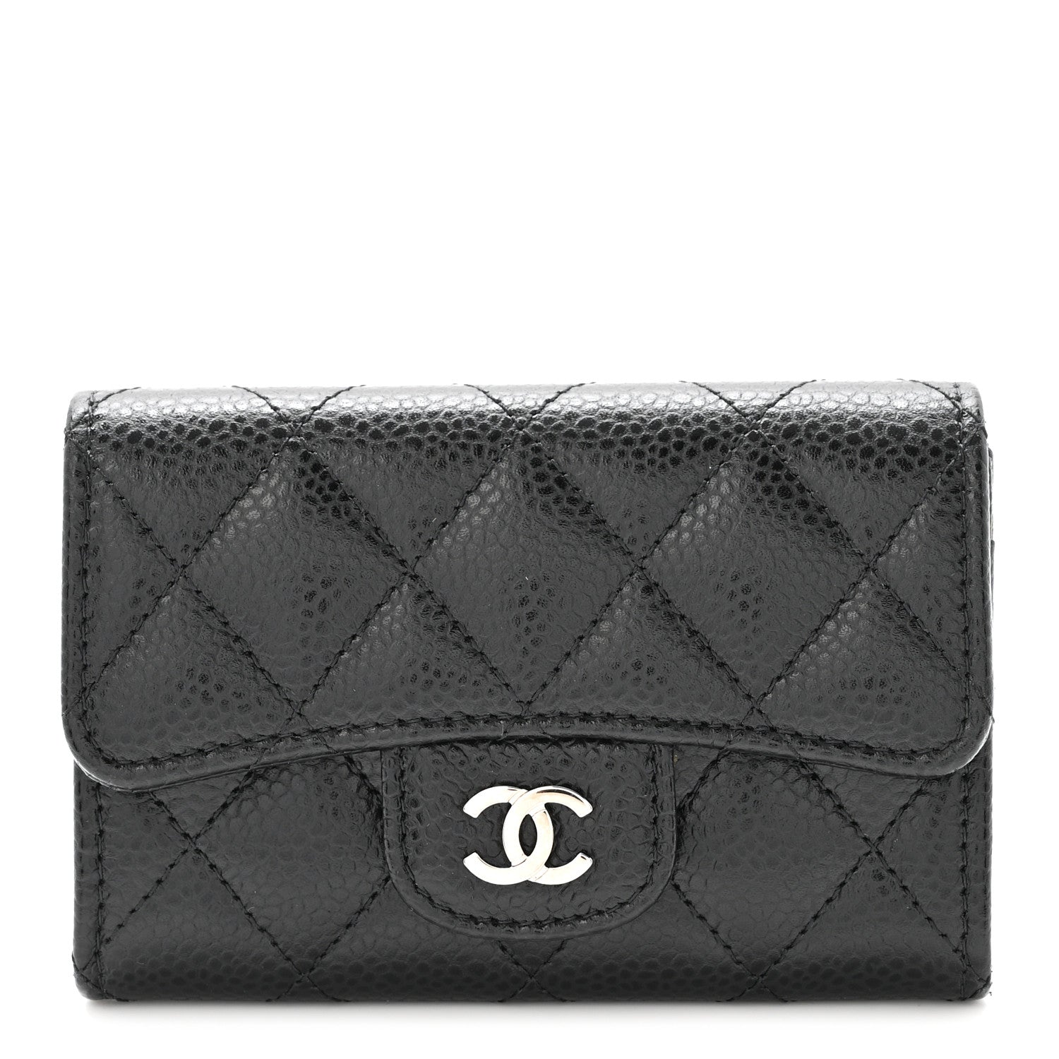 Chanel Caviar Quilted Flap Card Holder Black 1 of 9