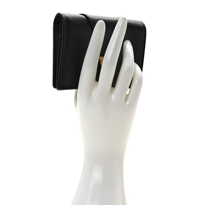 Versace Grained Calfskin Virtus Bifold Wallet Black 2 of 8