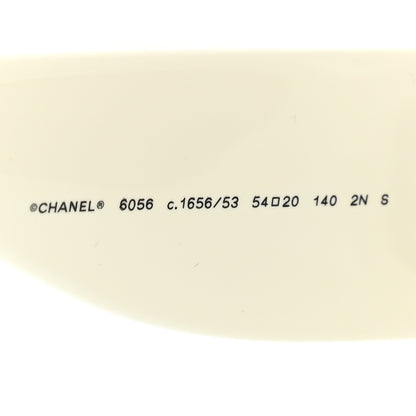 Chanel Acetate Cat Eye Sunglasses 6056 Black White 5 of 9