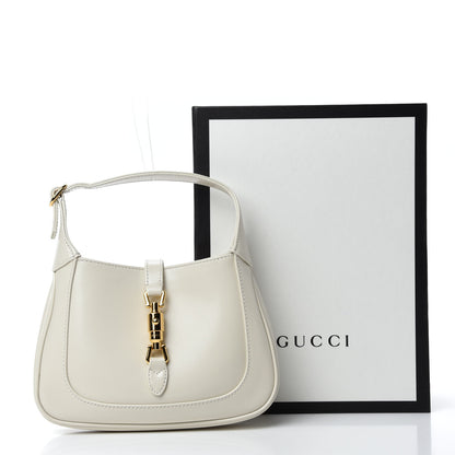 Gucci Boarded Dyana Lux Calfskin Mini Jackie 1961 Hobo Mystic White 12 of 12