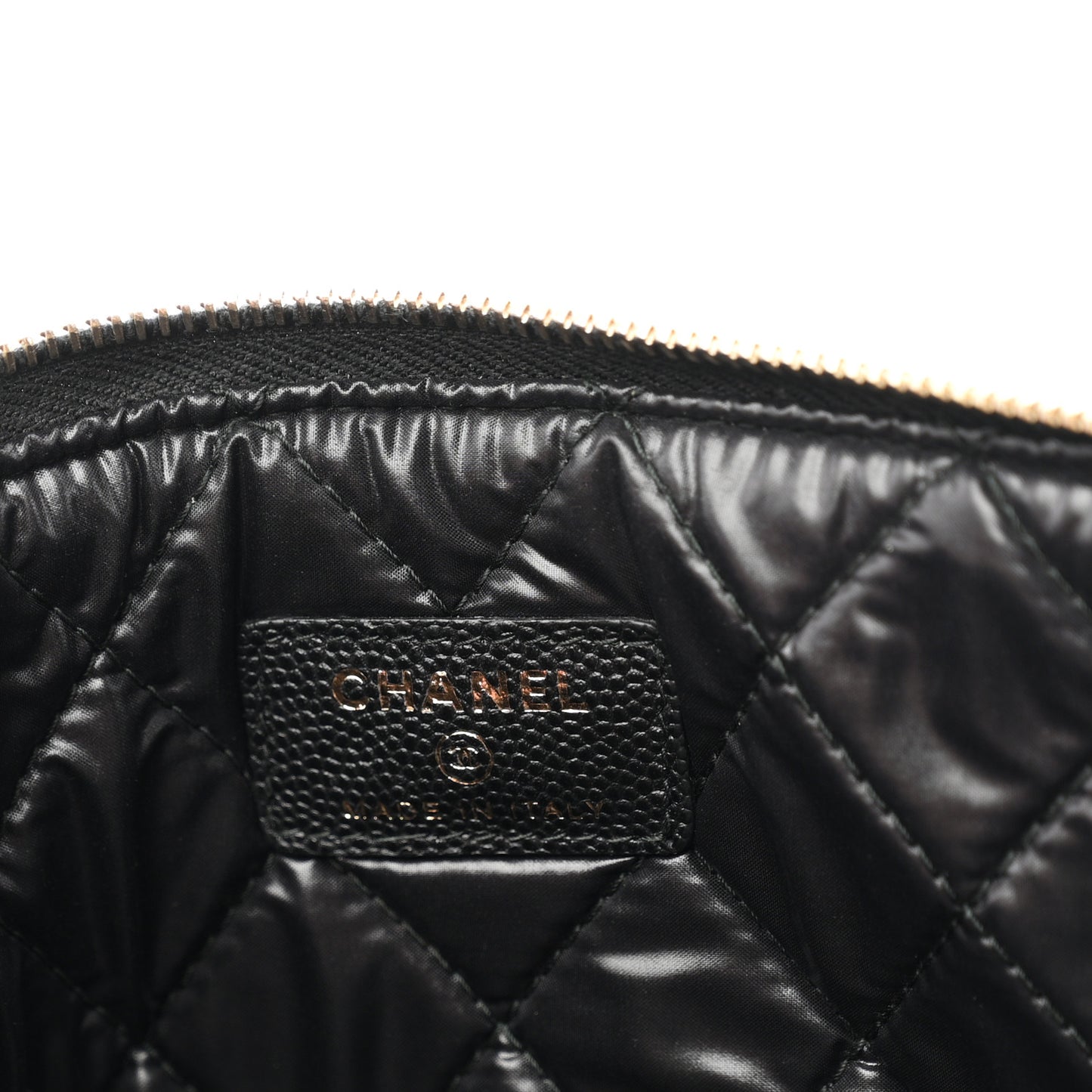 Caviar Quilted Large Boy Cosmetic Case Black Black