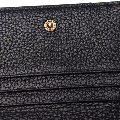 Gucci Pebbled Calfskin Animalier Card Case Black 6 of 7