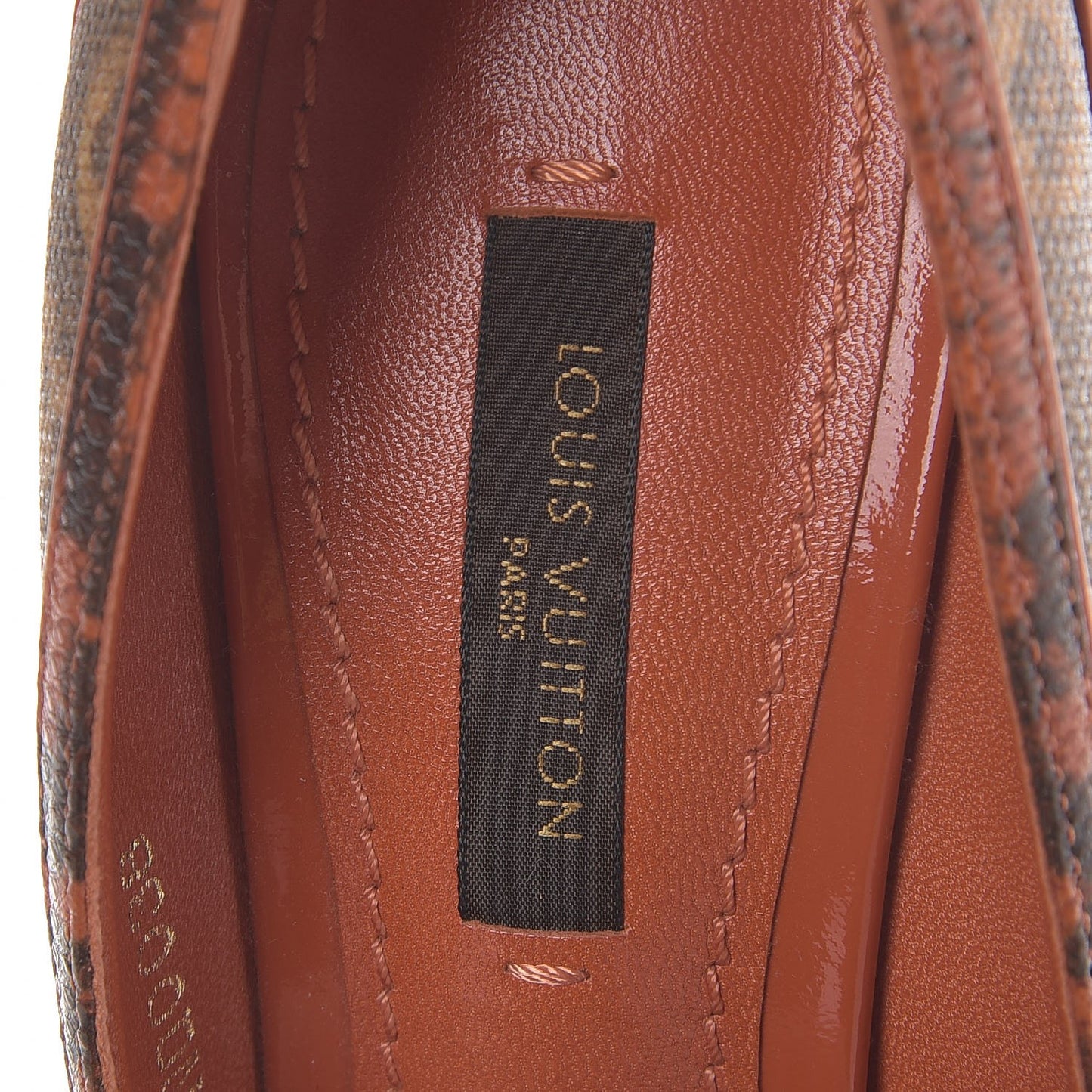 Karung Monogram Pulp Heartbreak Pumps 35.5 Orange