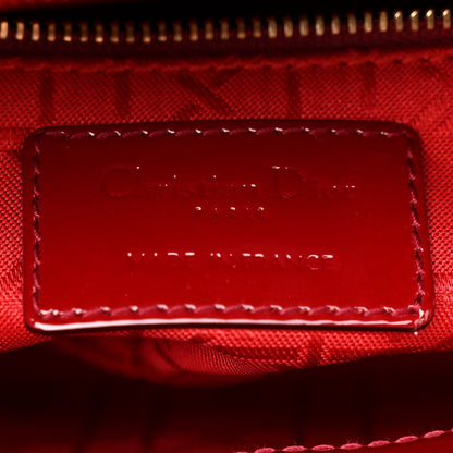 Christian Dior Patent Cannage Mini Lady Dior Red 6 of 10
