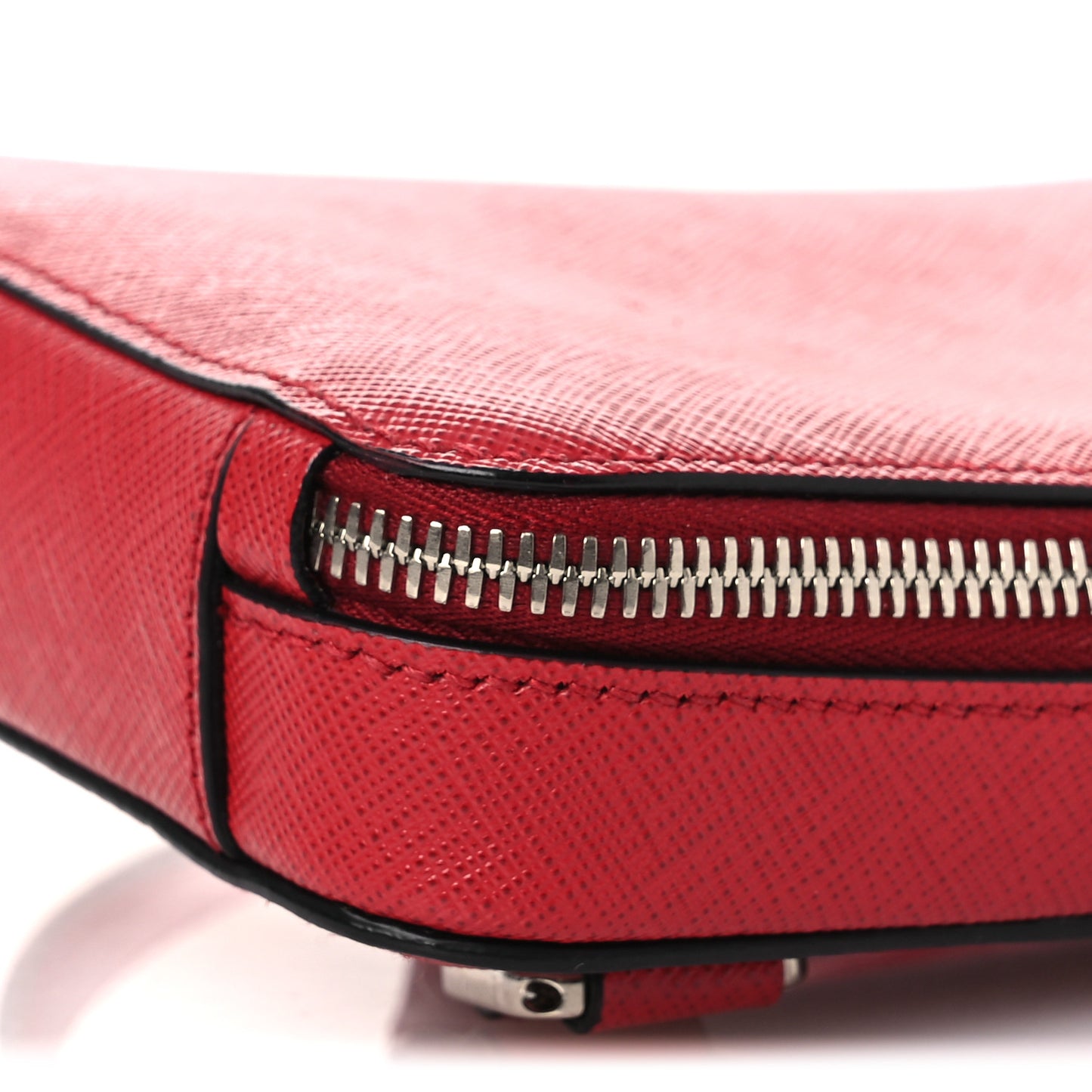 Saffiano Harness Crossbody Travel Pouch Fuoco