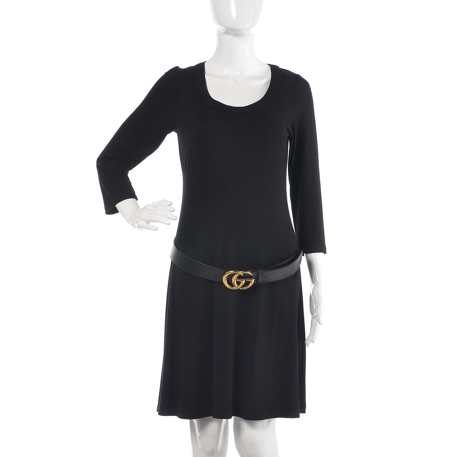 Gucci Textured Calfskin Double G 40mm Belt 95 38 Black 2 of 8