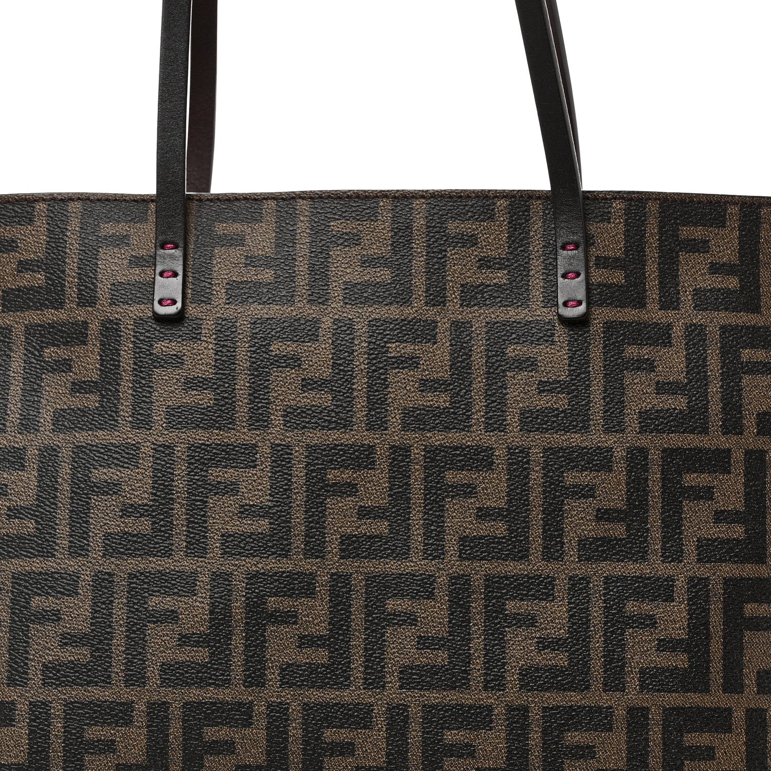 Fendi Zucca Spalmati Small Roll Tote Tobacco Fuxia 7 of 9