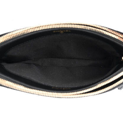 Chanel Calfskin Quilted Pearl Small Clutch With Chain Black 6 of 15