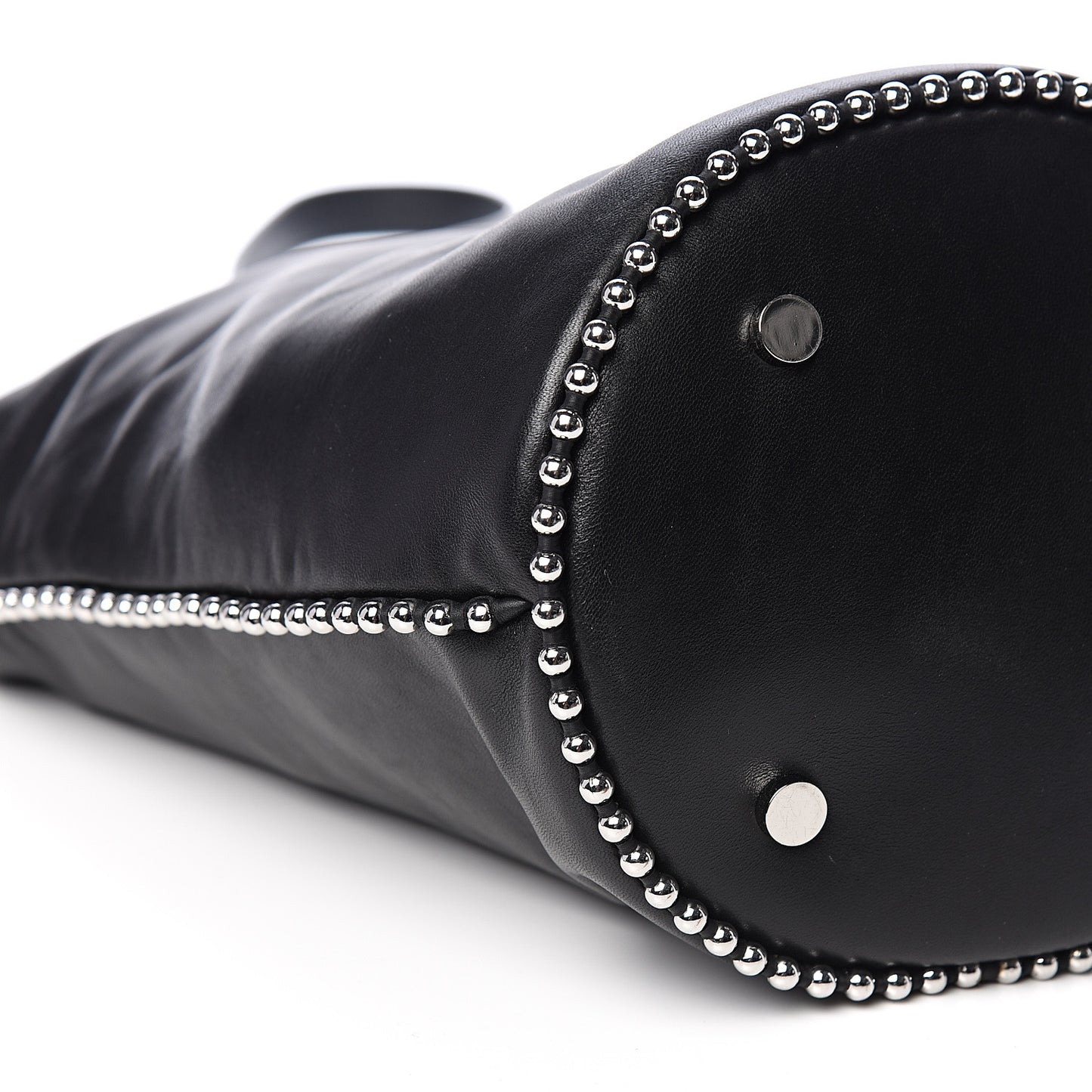 Lambskin Attica Chain Dry Sack Bucket Bag Black