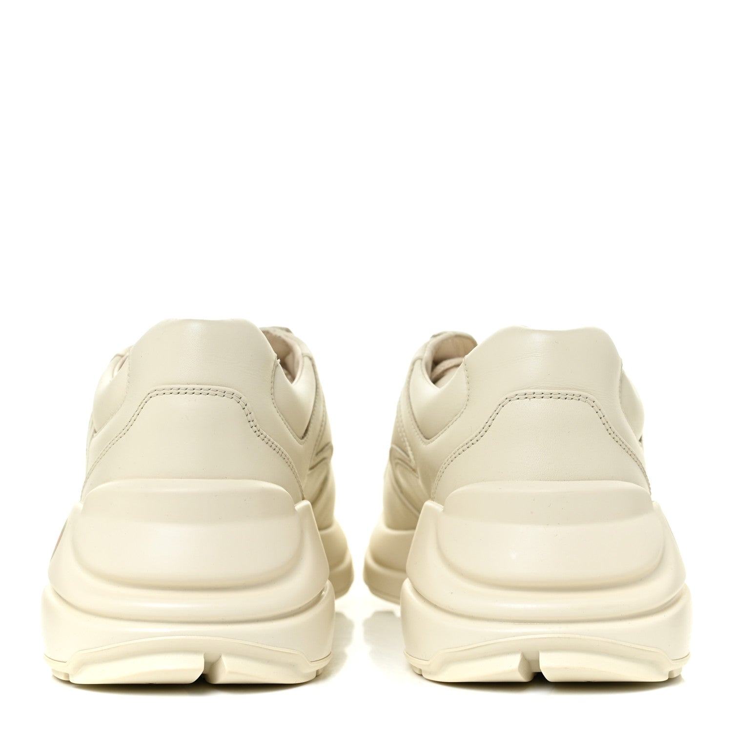 Gucci Calfskin Logo Womens Rhyton Sneakers 38.5 Ivory 4 of 8