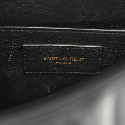 Saint Laurent Lambskin Matelasse Monogram Medium Vicky Chain Bag Black 6 of 12