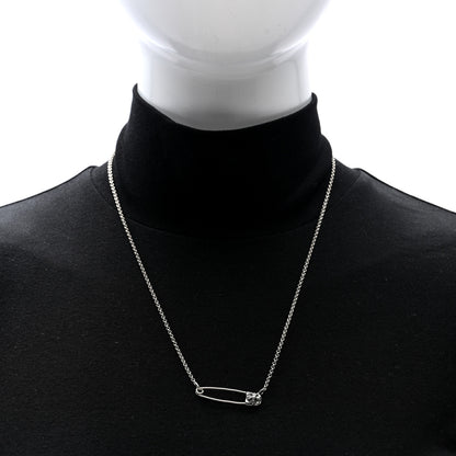 Chrome Hearts Sterling Silver Safety Pin Pendant Necklace 3 of 4