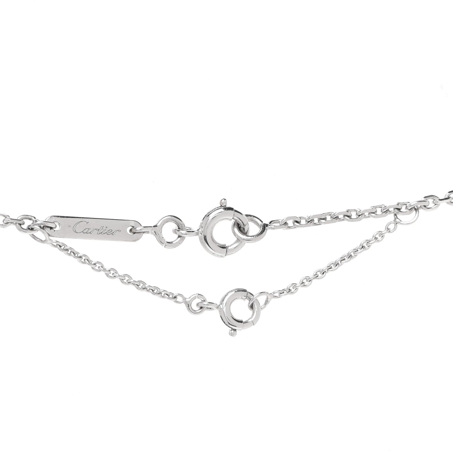 18K White Gold Medium Hearts and Symbols Necklace