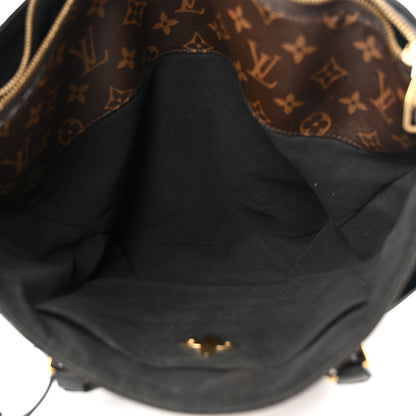 Louis Vuitton Monogram Flower Zipped Tote MM Black 7 of 22