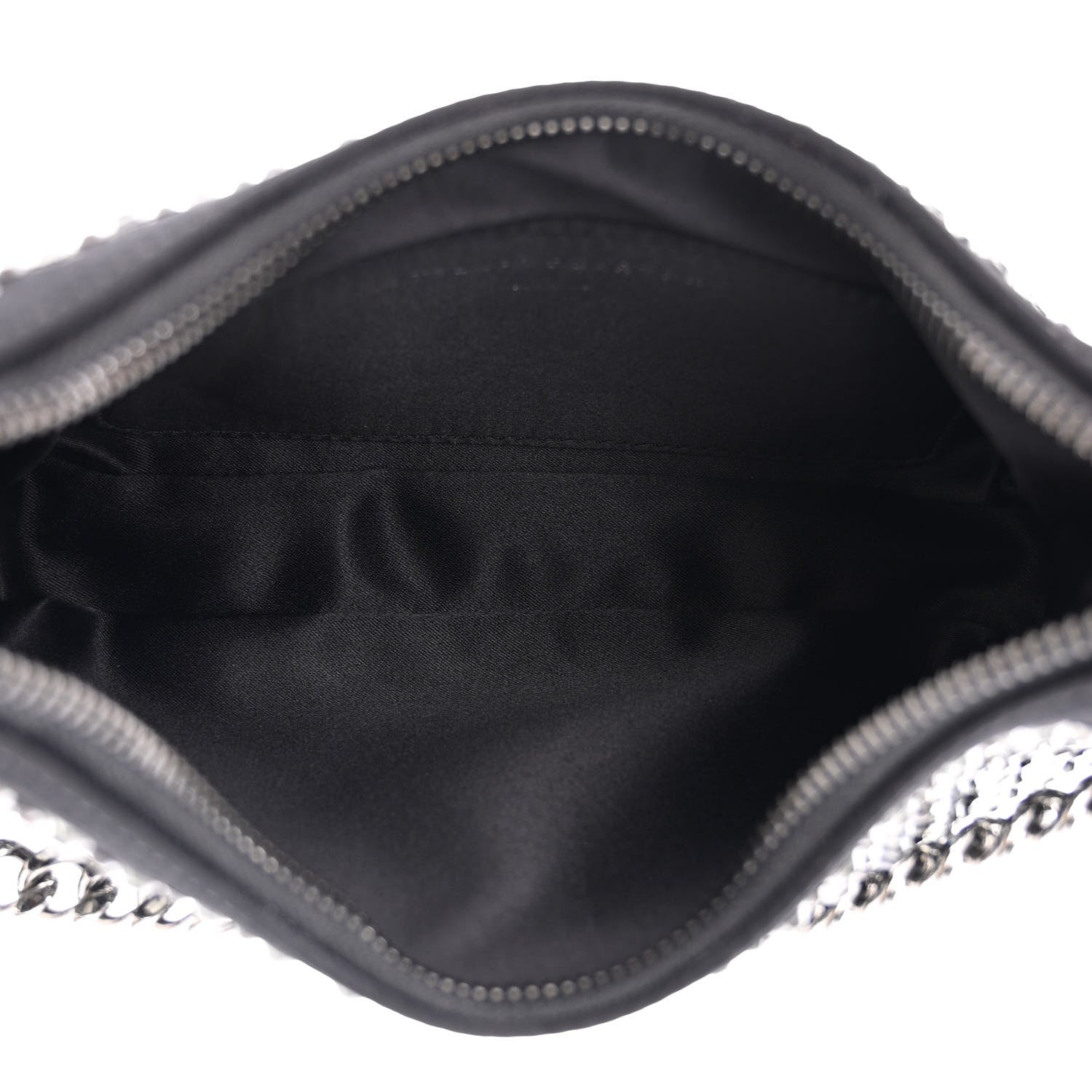 Stella McCartney Nylon Crystal Mini Falabella Zipped Shoulder Bag Black 5 of 11