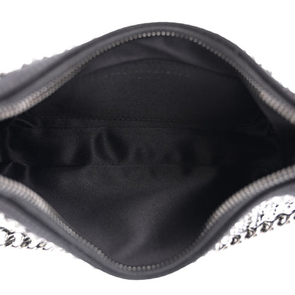 Stella McCartney Nylon Crystal Mini Falabella Zipped Shoulder Bag Black 5 of 11