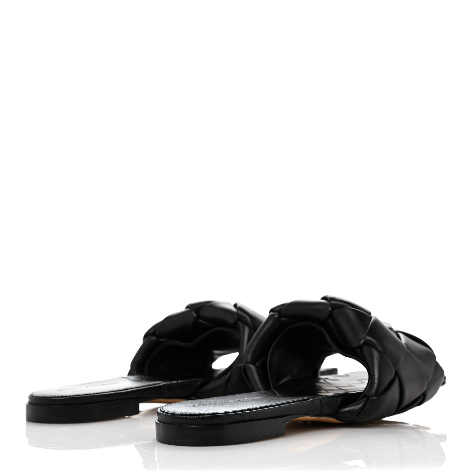 Bottega Veneta Nappa Maxi Intrecciato Lido Flat Sandals 38.5 Black 4 of 7