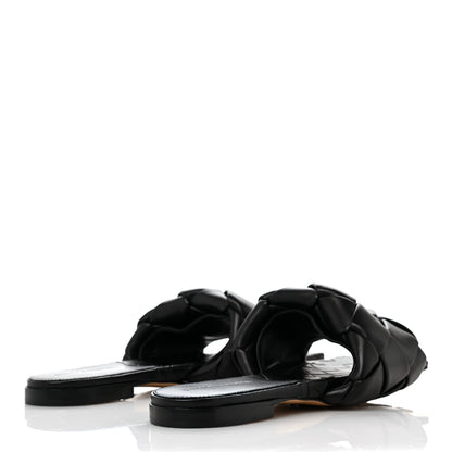 Bottega Veneta Nappa Maxi Intrecciato Lido Flat Sandals 38.5 Black 4 of 7