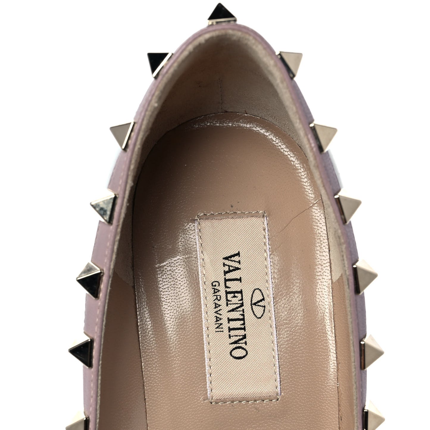 Patent Rockstud 85mm Pumps 38 Light Stone Poudre