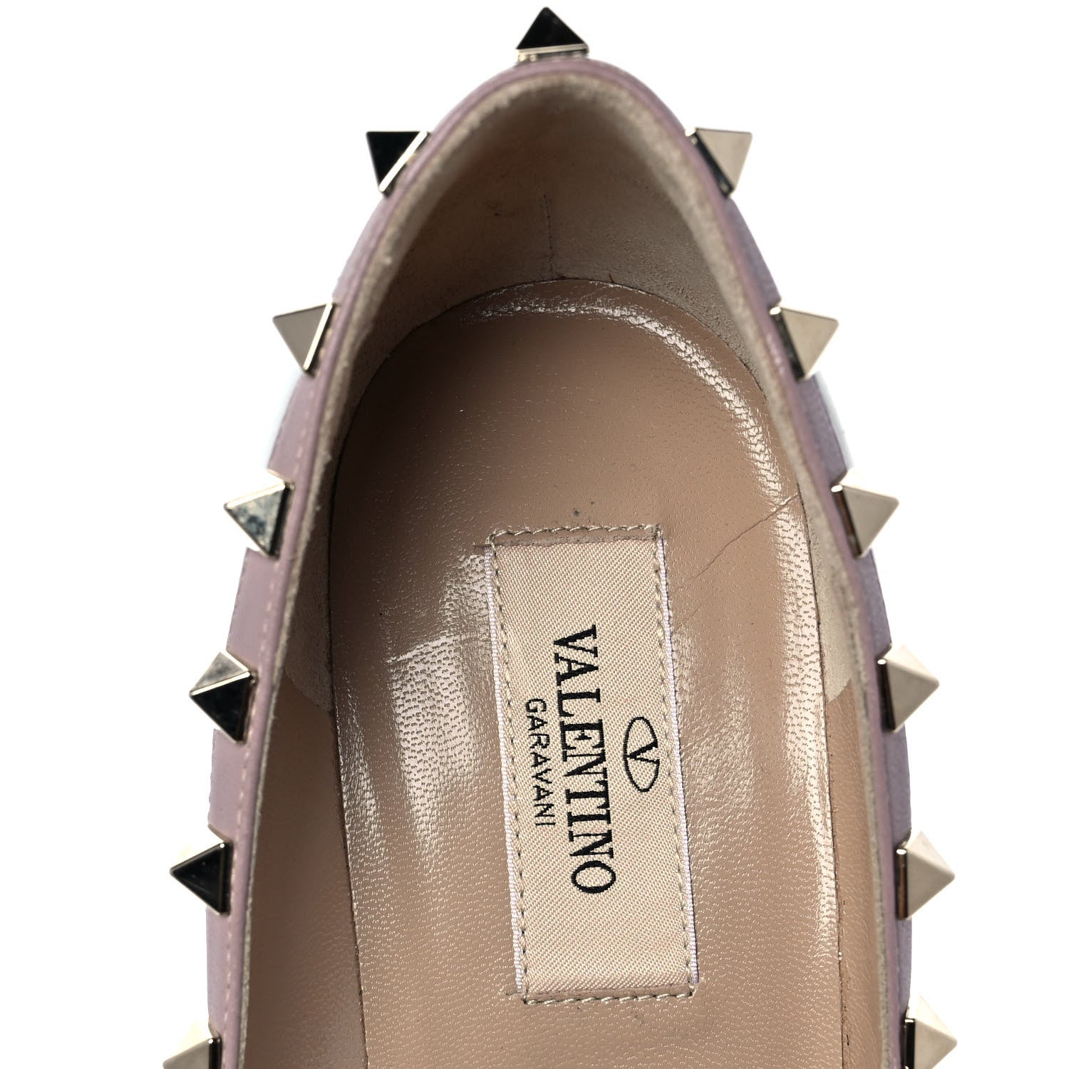 Valentino Garavani Patent Rockstud 85mm Pumps 38 Light Stone Poudre 7 of 9