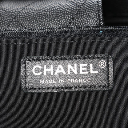 Chanel Calfskin Quilted Large CC Shopping Tote Black 5 of 6