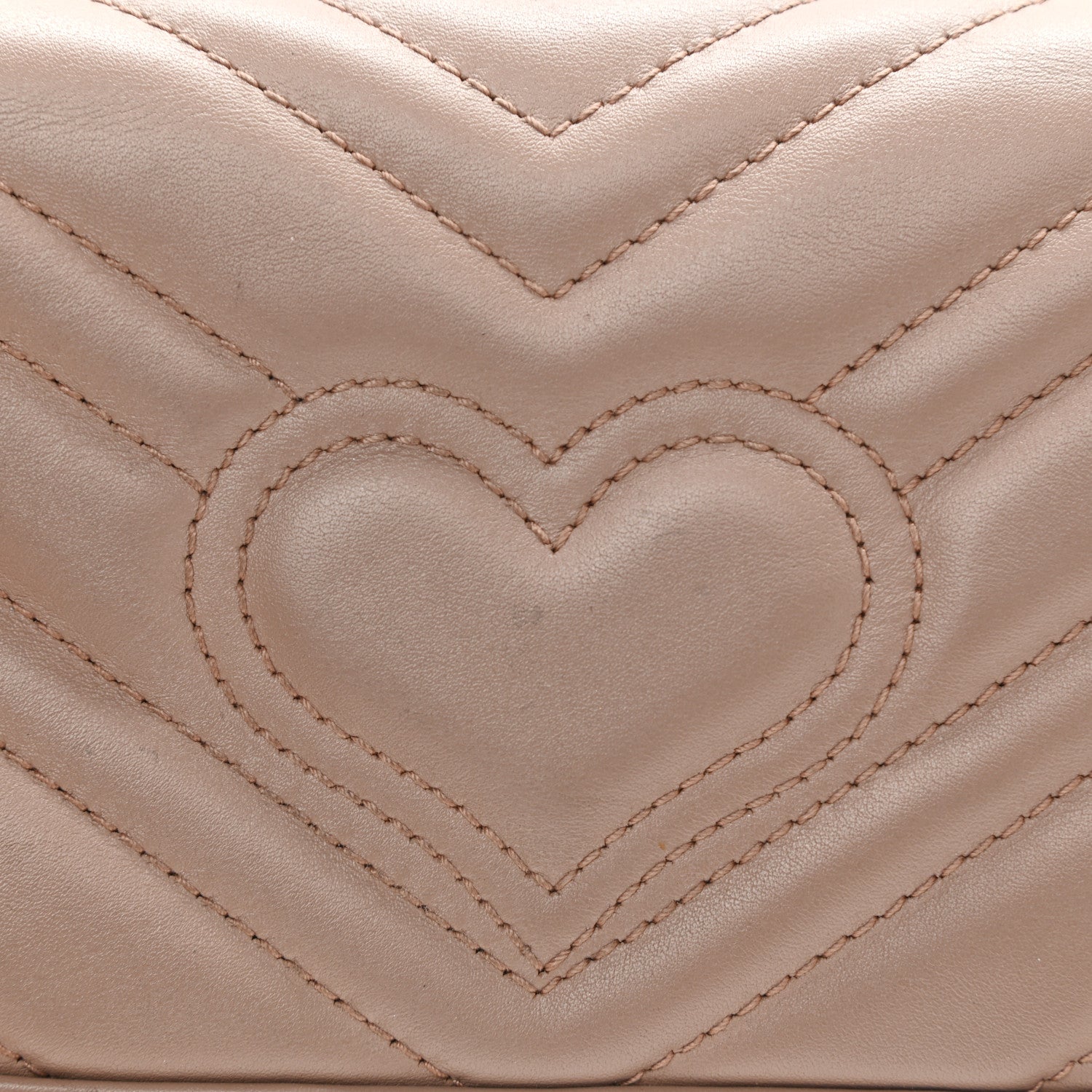 Gucci Calfskin Matelasse Super Mini GG Marmont Shoulder Bag Porcelain Rose 16 of 17