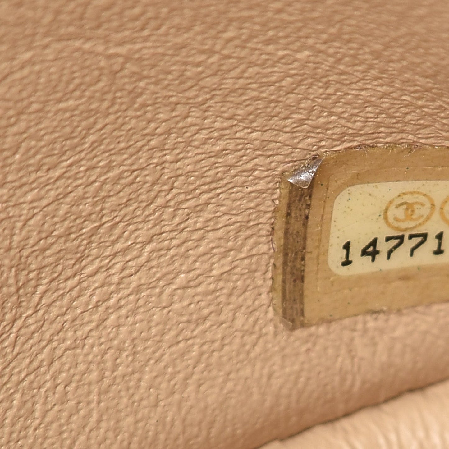 Caviar Quilted Jumbo Double Flap Light Beige