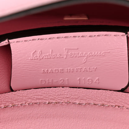 Salvatore Ferragamo Calfskin Small Trifolio Bucket Shoulder Bag Cheerleader Pink 6 of 11