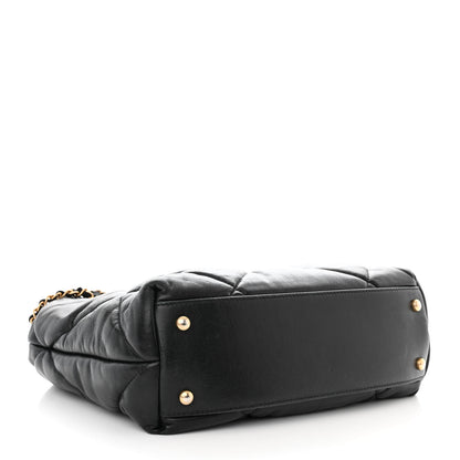 Chanel Lambskin Quilted Medium Bowling Bag Black 6 of 14
